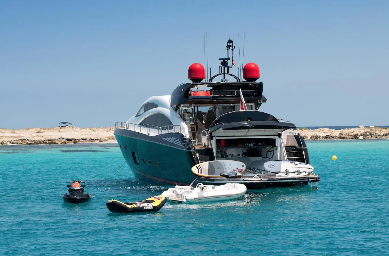 a boat on the water aboard PALUMBA Yacht for Sale