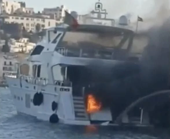 a military boat on the water aboard GOOD VIBES Yacht for Sale