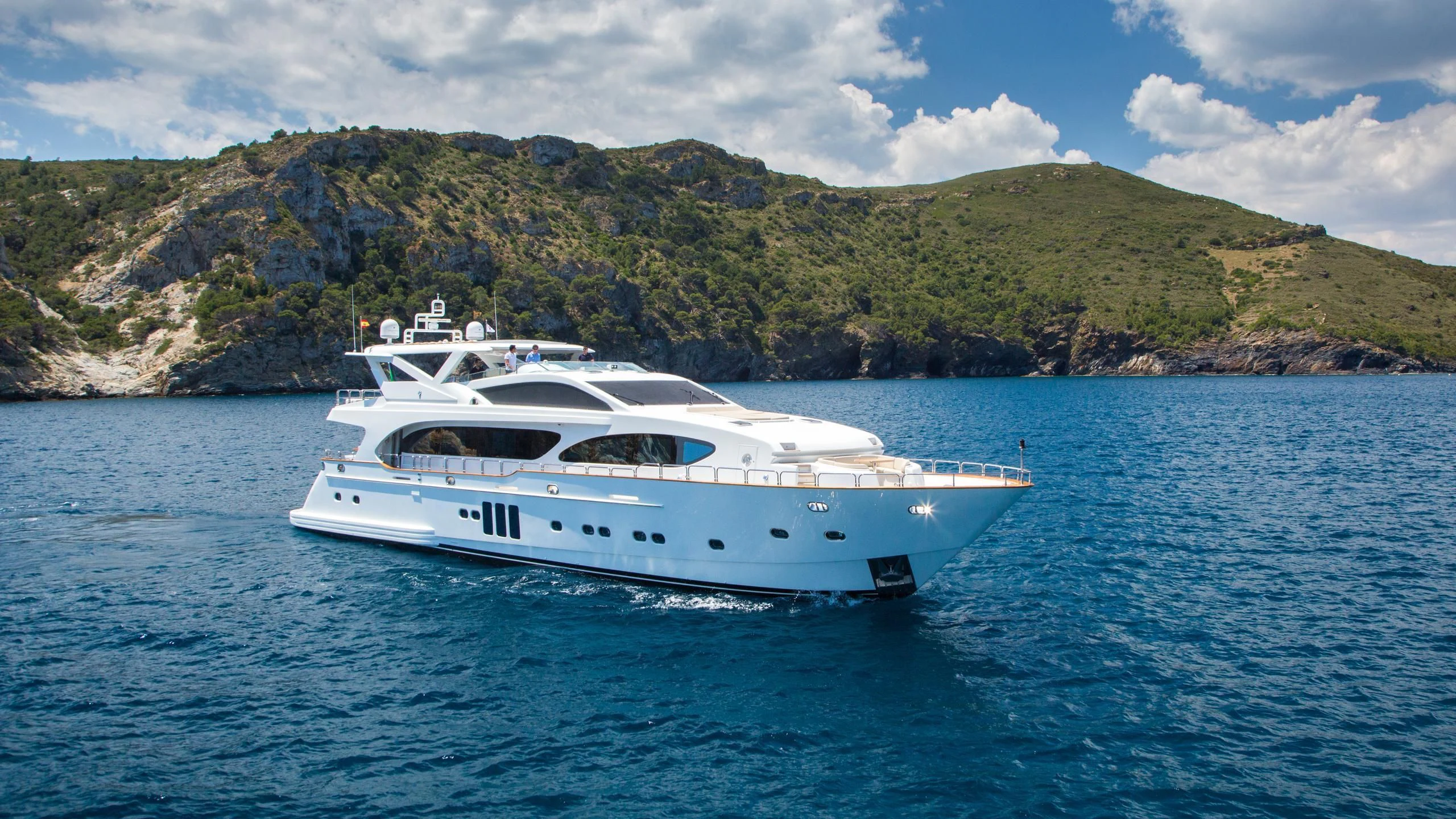 a boat on the water aboard GOOD VIBES Yacht for Sale