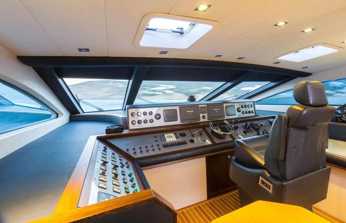 inside of a car aboard GOOD VIBES Yacht for Sale