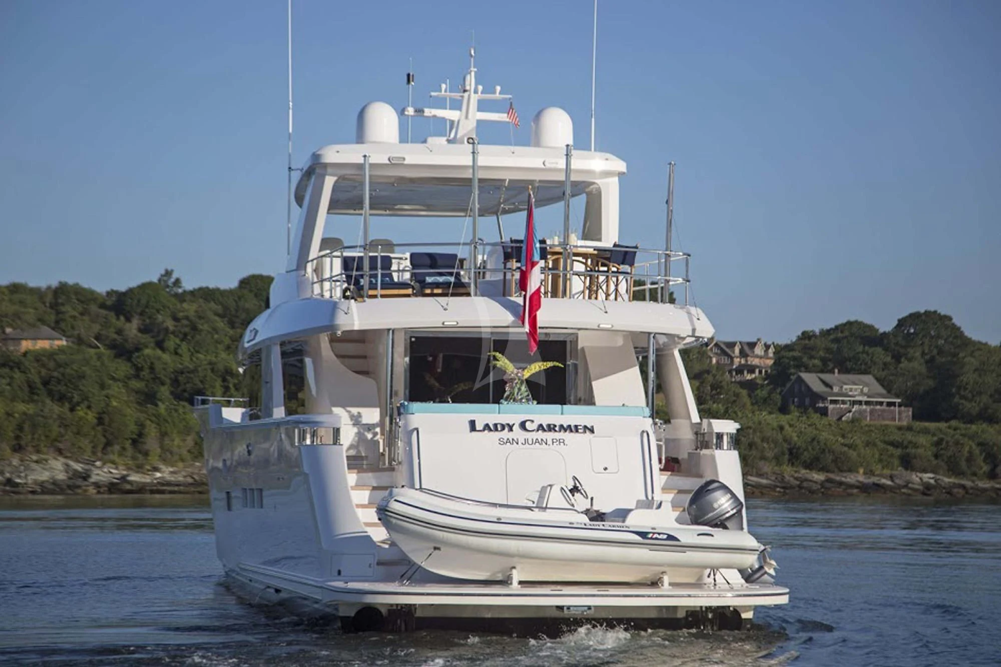 a boat on the water aboard LADY CARMEN Yacht for Sale
