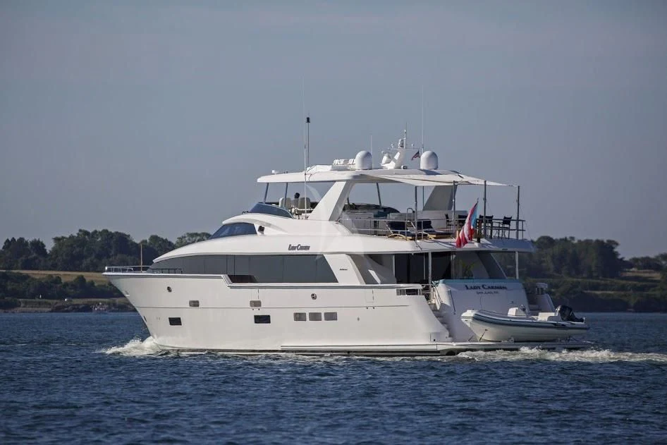 a boat on the water aboard LADY CARMEN Yacht for Sale