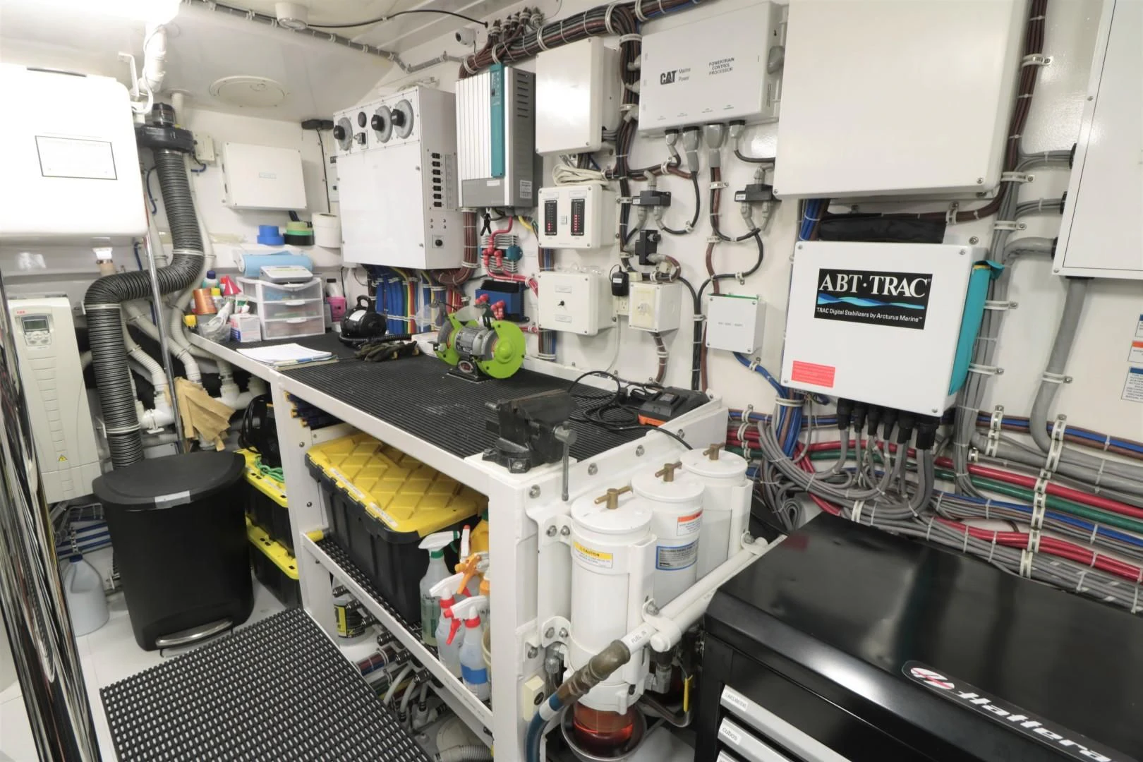 a room with machinery and equipment aboard LADY CARMEN Yacht for Sale