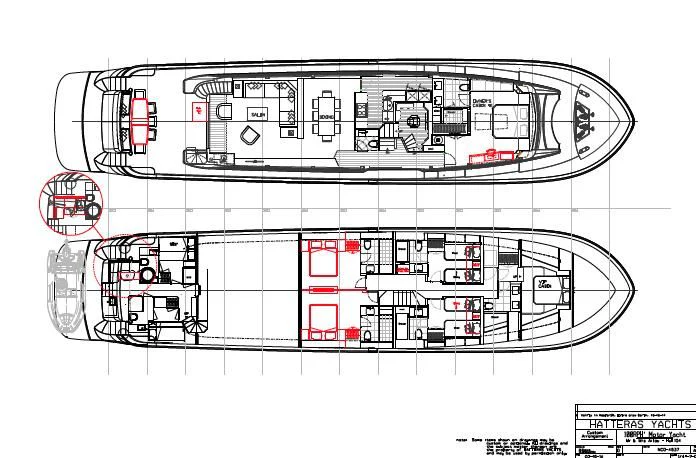 diagram, engineering drawing aboard LADY CARMEN Yacht for Sale