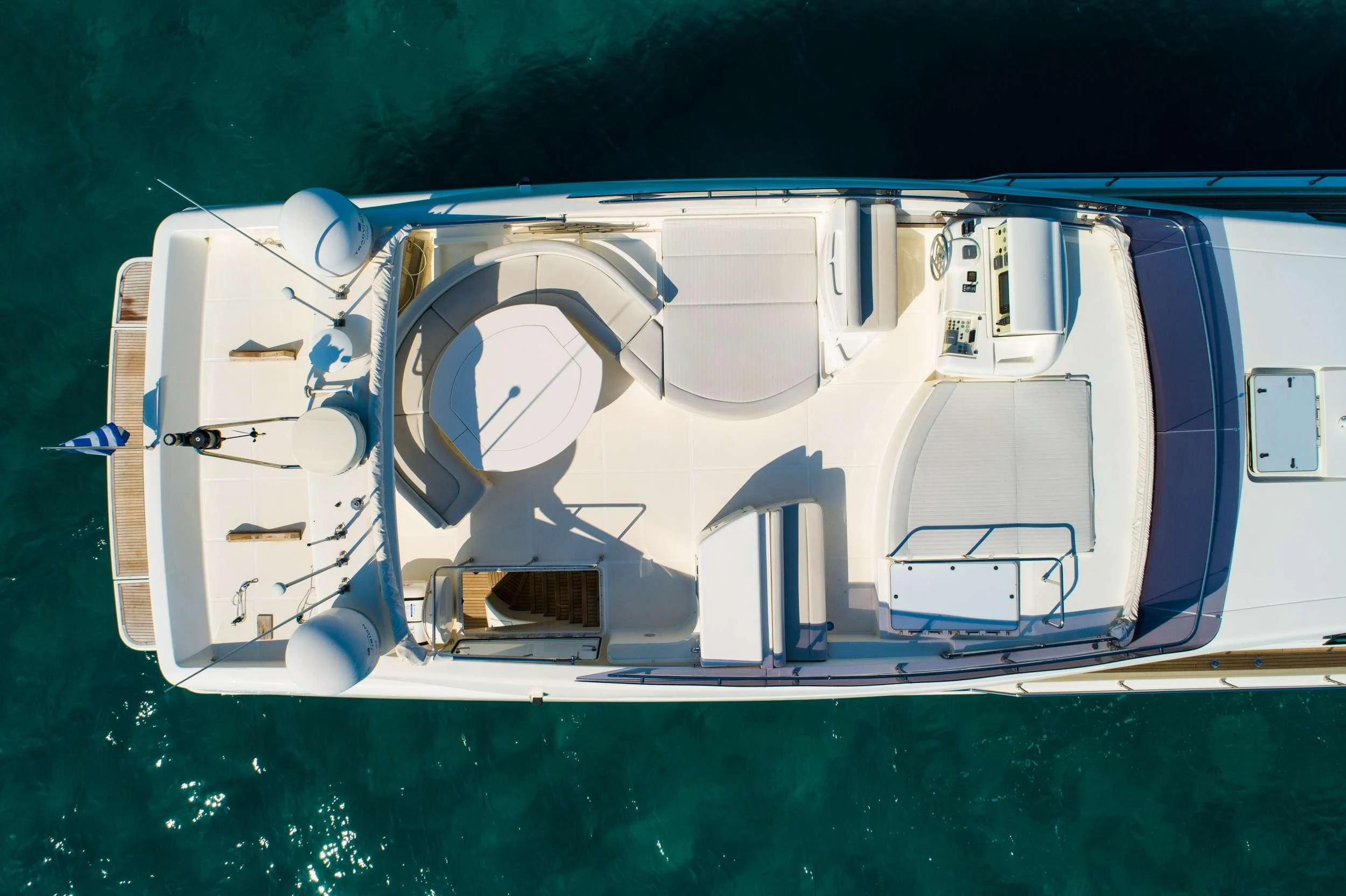 a close-up of a white machine aboard NINETEEN Yacht for Charter