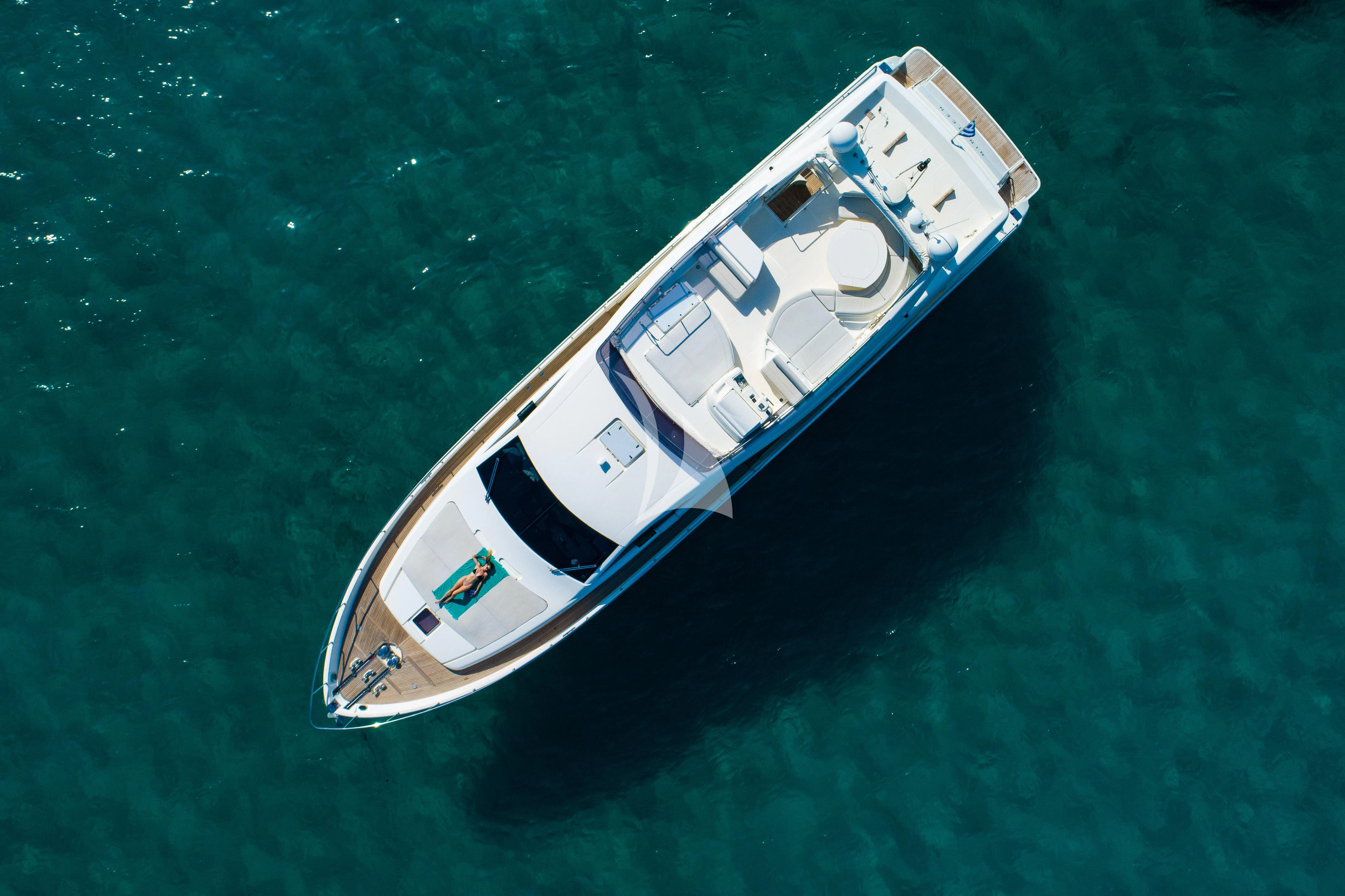 a ship in the water aboard NINETEEN Yacht for Charter