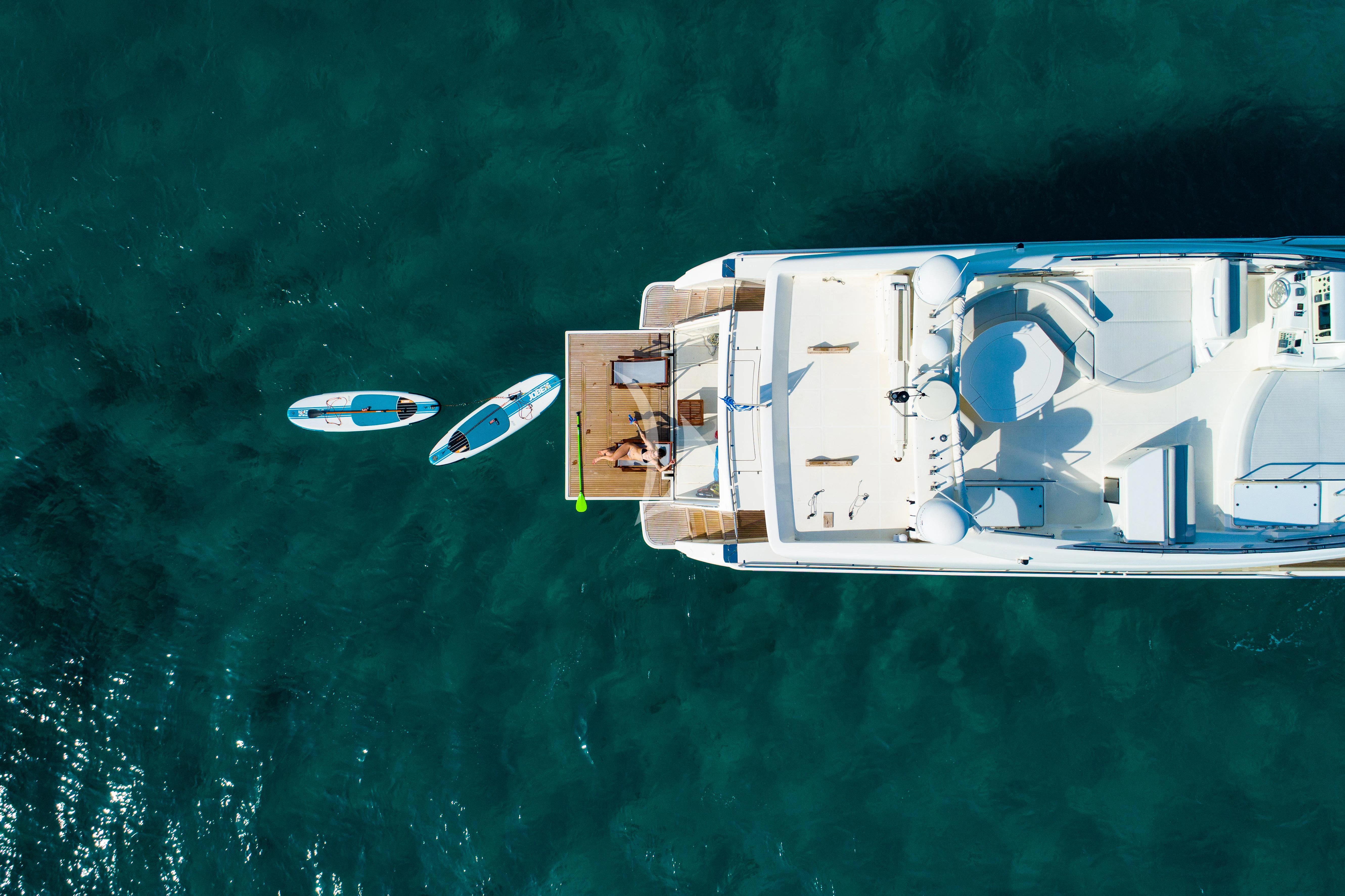 a satellite in space aboard NINETEEN Yacht for Charter