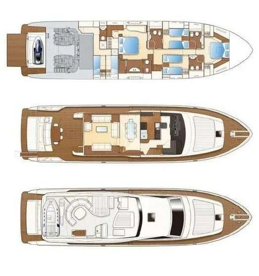 engineering drawing aboard NINETEEN Yacht for Charter