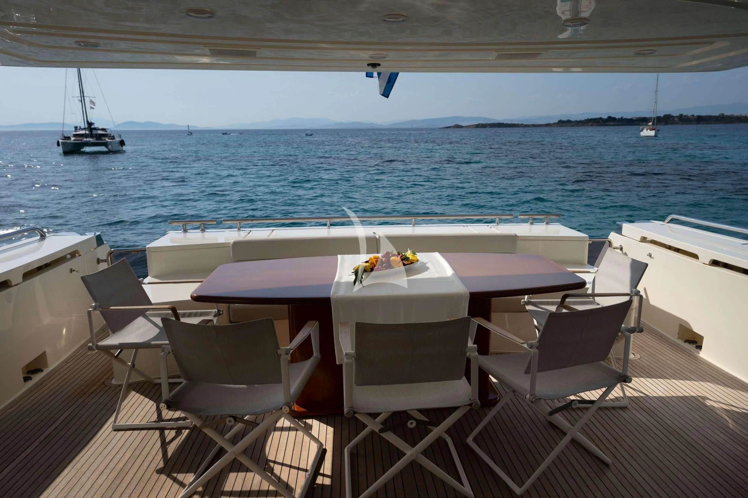 a boat on the water aboard NINETEEN Yacht for Charter