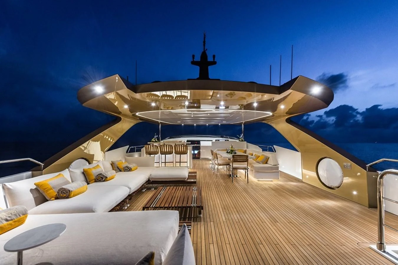 a space shuttle on a deck aboard KIMOJO Yacht for Sale