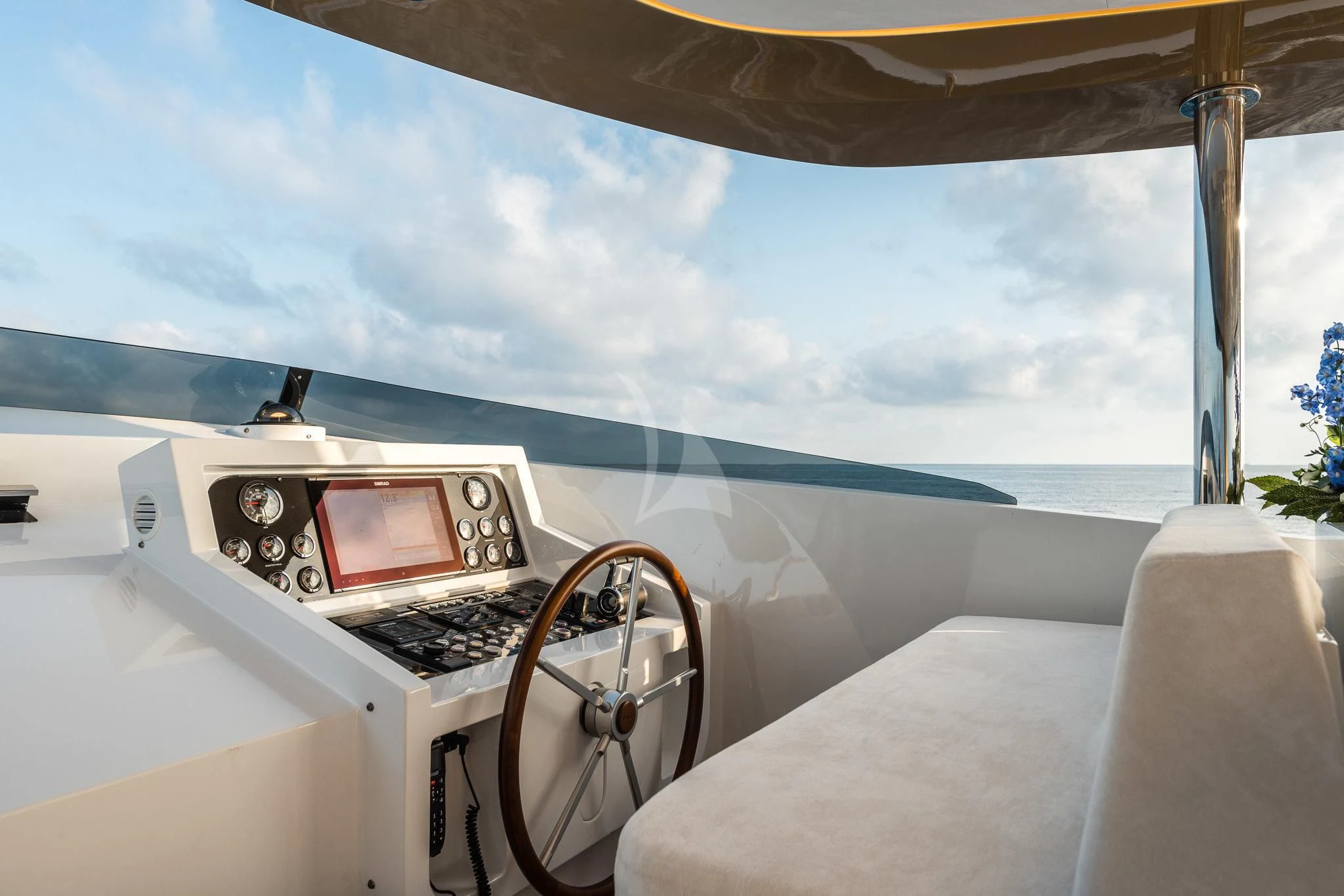 a cockpit of a plane aboard KIMOJO Yacht for Sale
