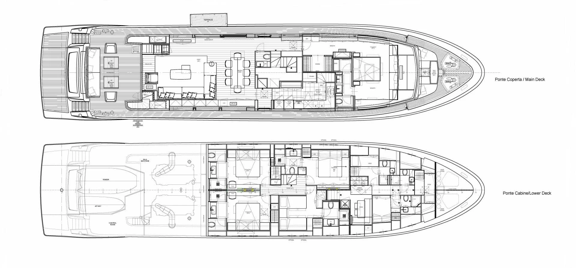 diagram, engineering drawing aboard HONEY POT Yacht for Sale