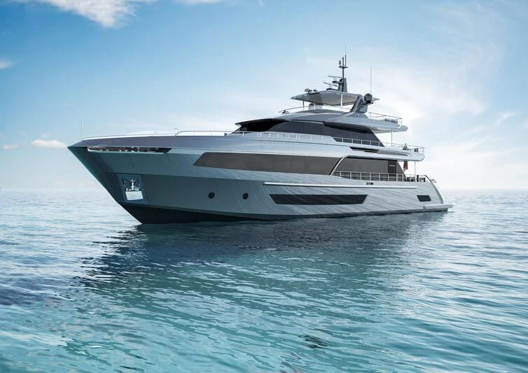 a white boat in the water aboard NIRVANA II Yacht for Sale