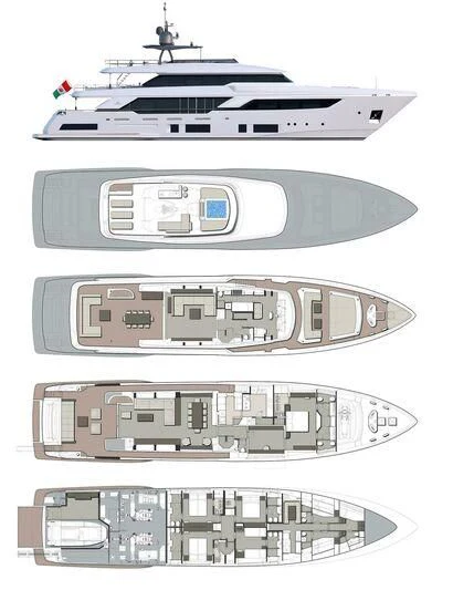 diagram aboard WILLPOWER Yacht for Sale