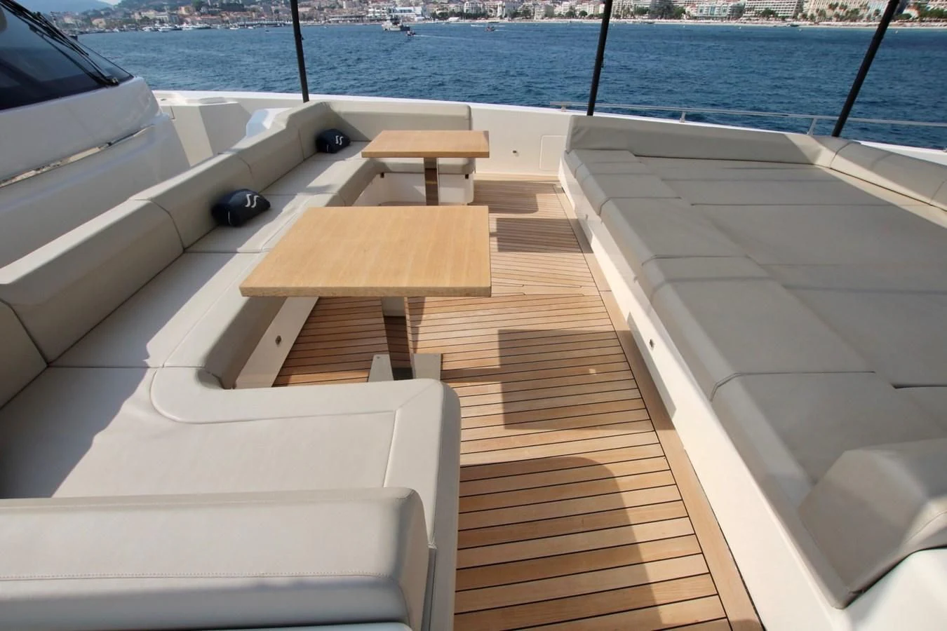 a group of benches on a boat aboard WILLPOWER Yacht for Sale
