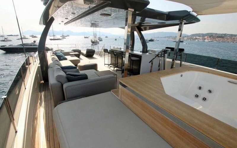 a boat on the water aboard WILLPOWER Yacht for Sale