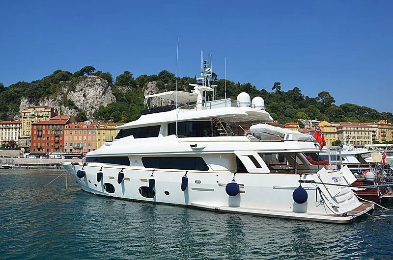 a boat in the water aboard MANTA Yacht for Sale