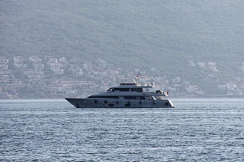 a boat in the water aboard MANTA Yacht for Sale