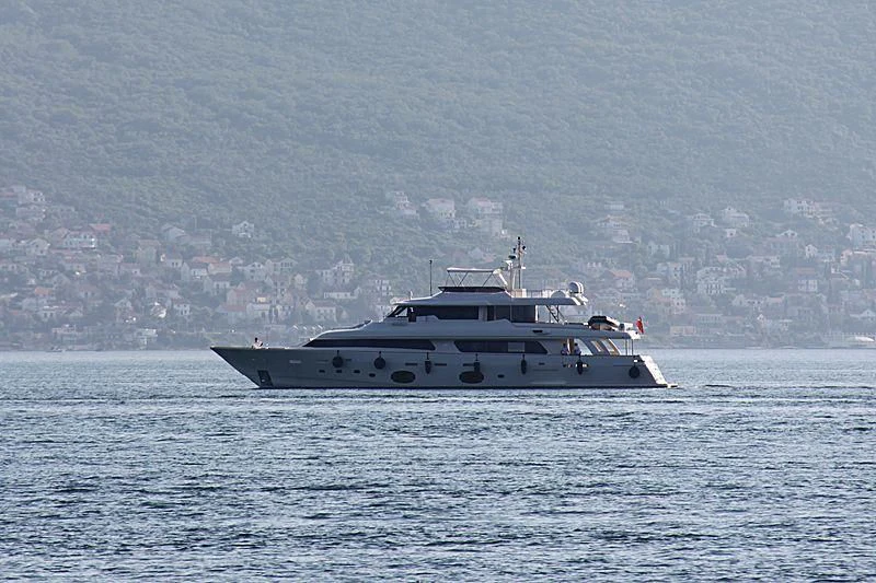 a boat in the water aboard MANTA Yacht for Sale