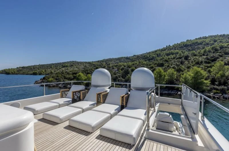 a boat on the water aboard MANTA Yacht for Sale