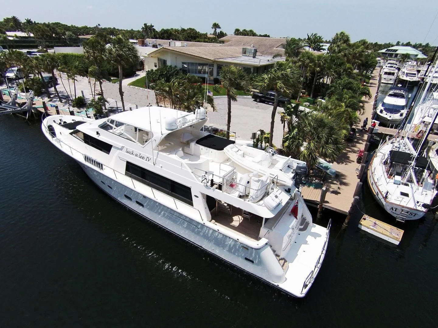 a high angle view of a boat aboard LUCK A LEE IV Yacht for Sale