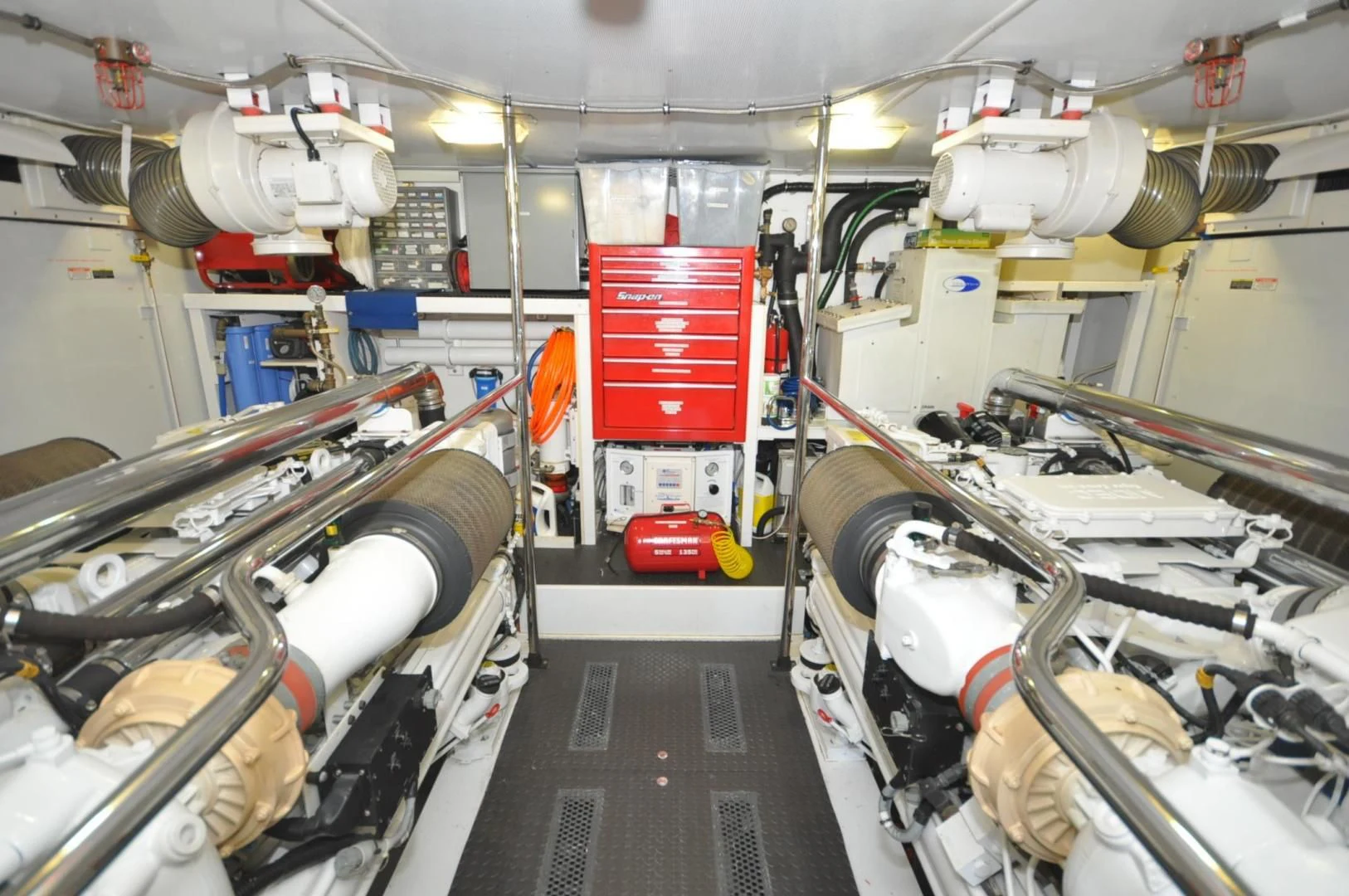 a room with machinery aboard LUCK A LEE IV Yacht for Sale