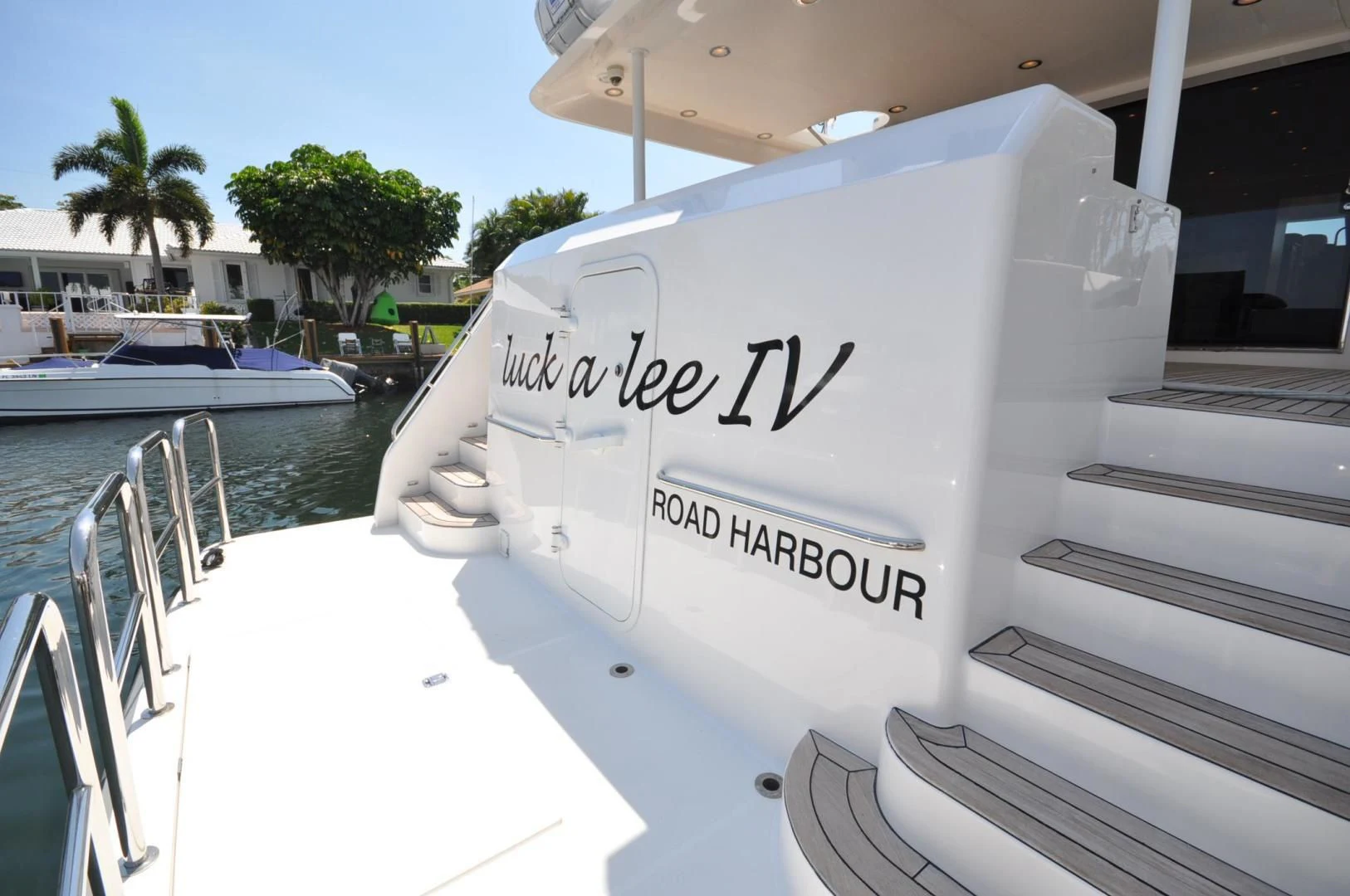 a boat on the water aboard LUCK A LEE IV Yacht for Sale