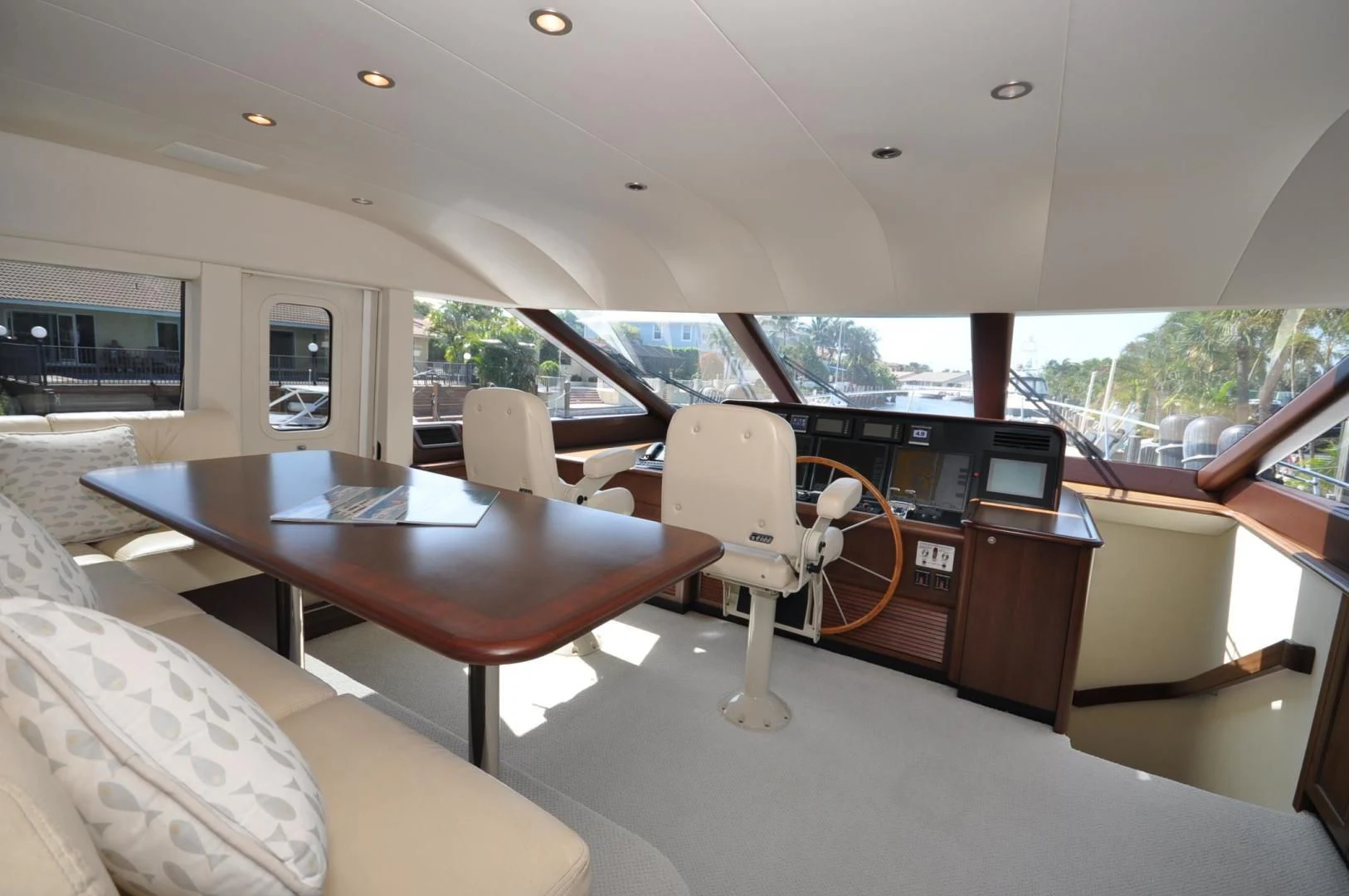 inside of a car aboard LUCK A LEE IV Yacht for Sale