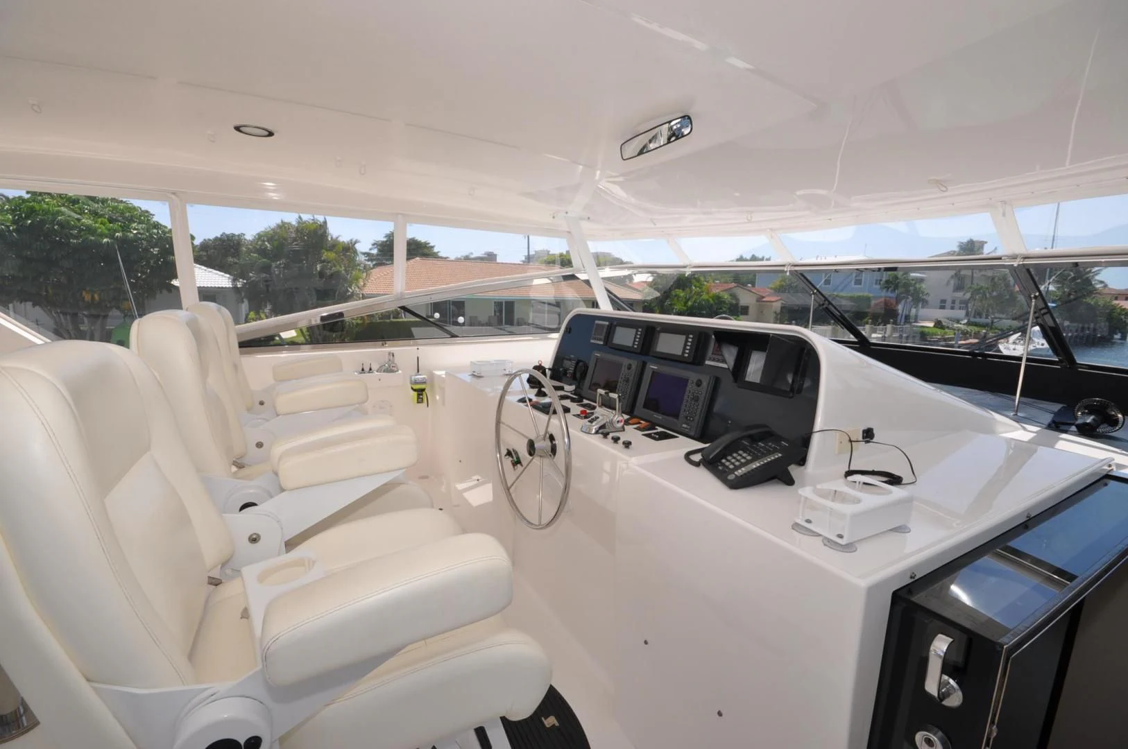 inside of a car aboard LUCK A LEE IV Yacht for Sale