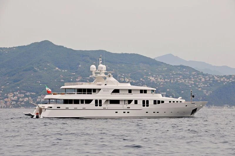 a large white boat in the water aboard NEW MASTER Yacht for Sale