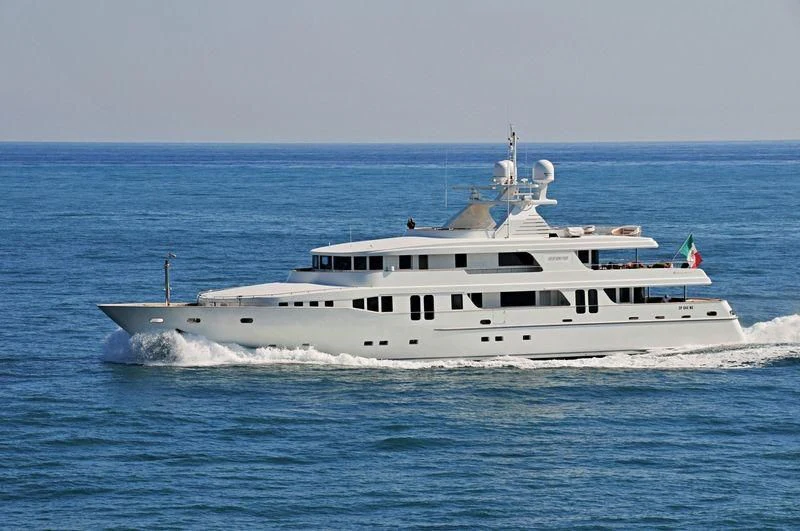 a white boat in the water aboard NEW MASTER Yacht for Sale