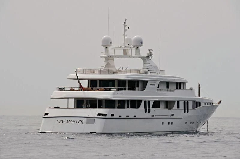 a large white boat aboard NEW MASTER Yacht for Sale