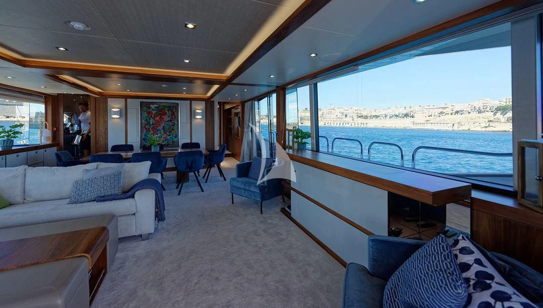 inside of a boat aboard TAKE OFF Yacht for Sale