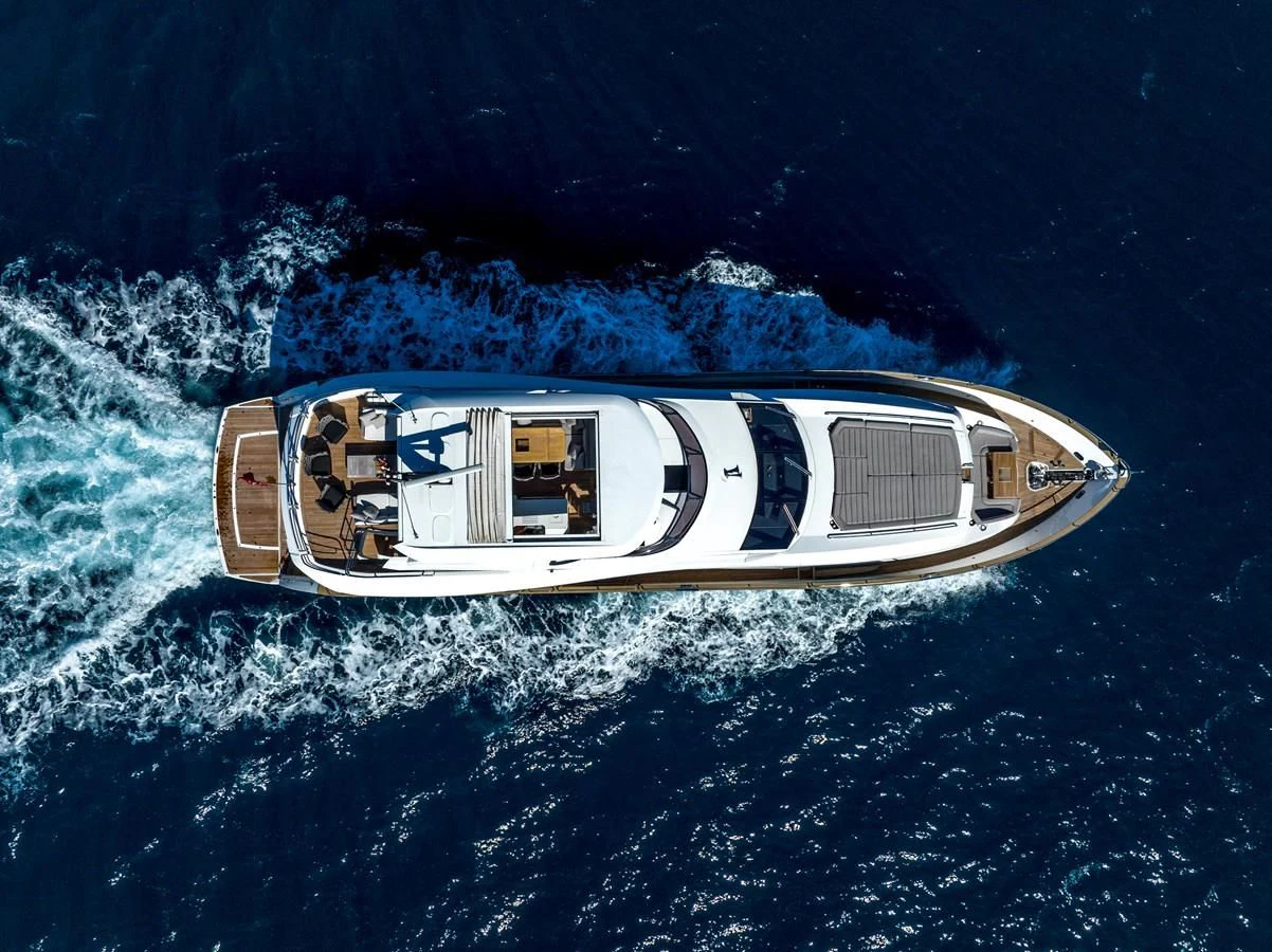 a ship in the ocean aboard TAKE OFF Yacht for Sale