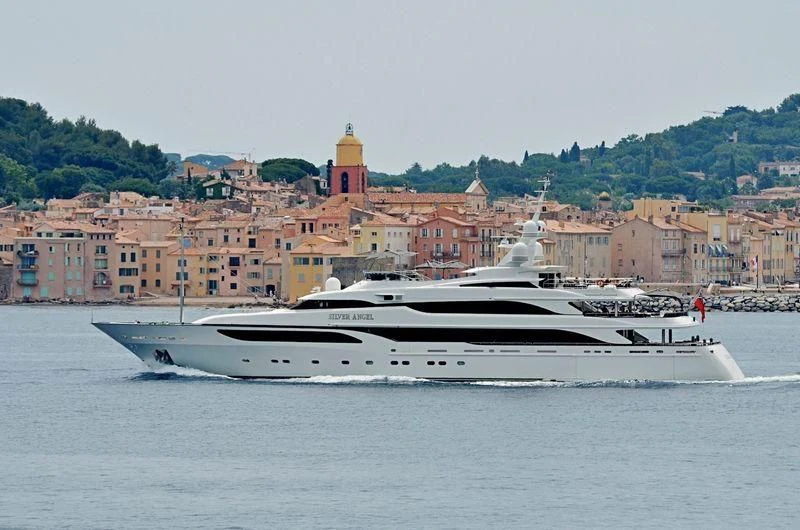 a boat on the water aboard SILVER ANGEL Yacht for Charter