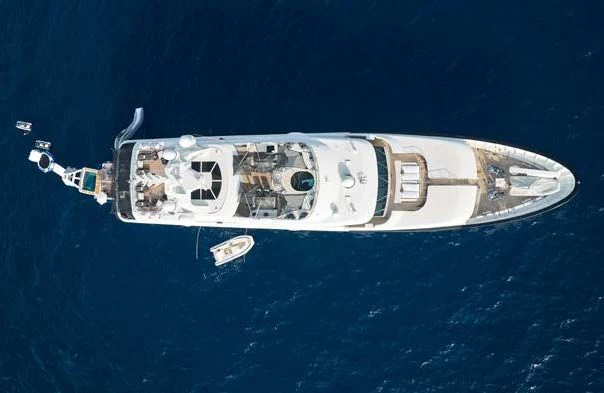 a satellite in outer space aboard SILVER ANGEL Yacht for Charter