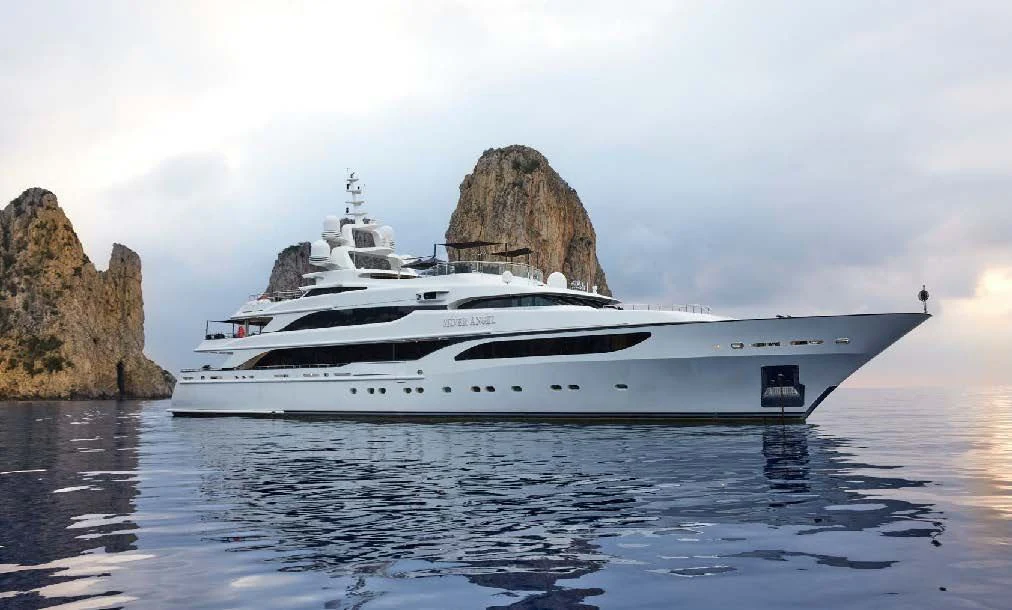 a boat on the water aboard SILVER ANGEL Yacht for Charter