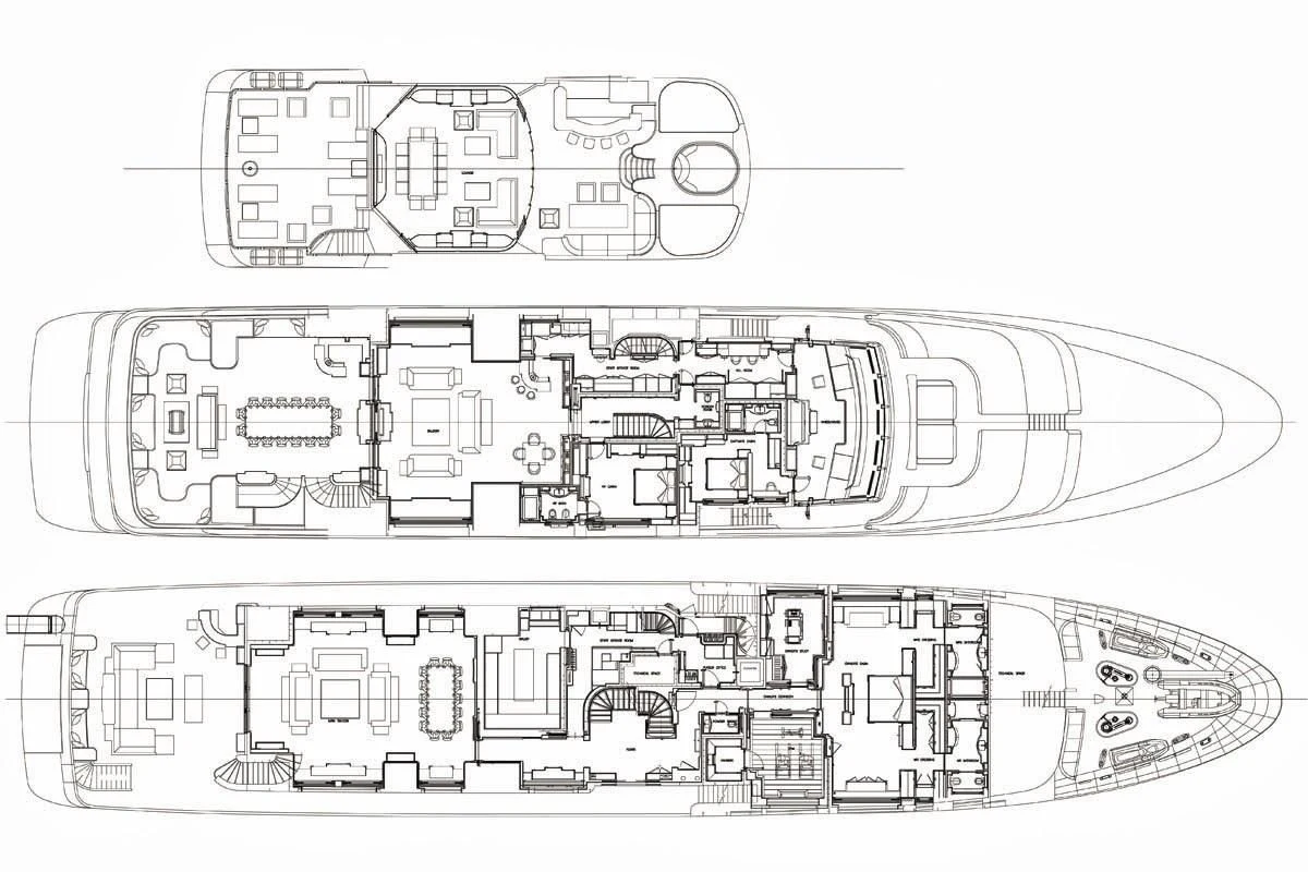 diagram, engineering drawing aboard SILVER ANGEL Yacht for Charter
