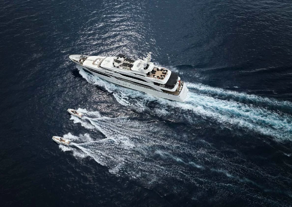 a boat in the water aboard SILVER ANGEL Yacht for Charter