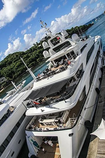 a group of boats on a body of water aboard SILVER ANGEL Yacht for Charter