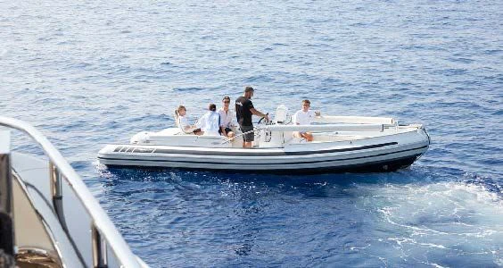 a group of people on a boat aboard SILVER ANGEL Yacht for Charter