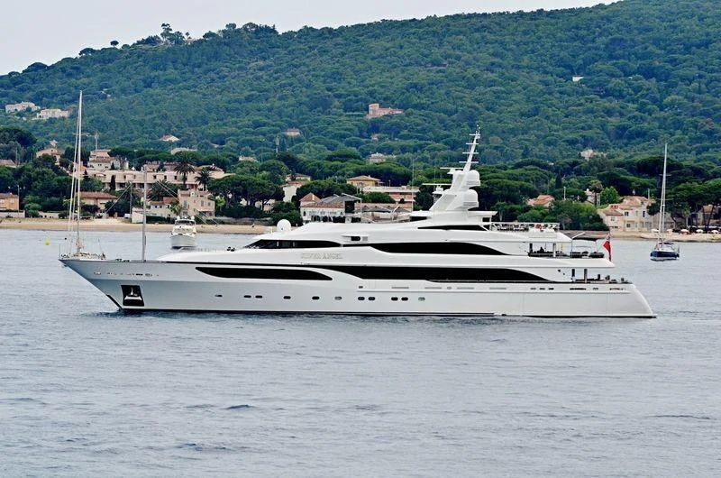 a yacht in the water aboard SILVER ANGEL Yacht for Charter