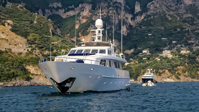a couple of boats on the water aboard AMNA Yacht for Sale