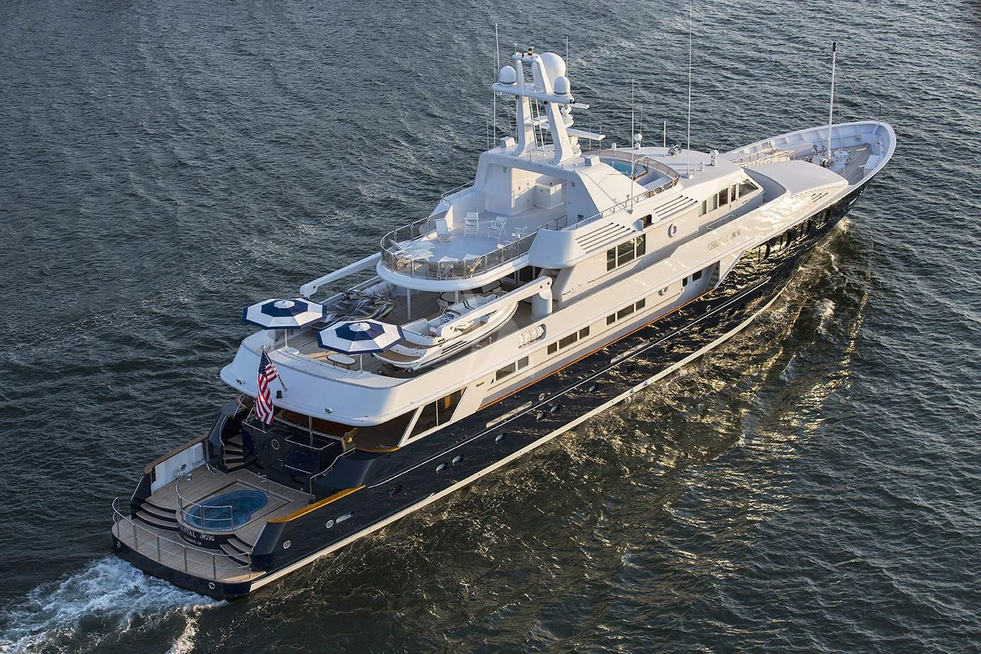 a ship in the water aboard CHANTAL MA VIE Yacht for Sale