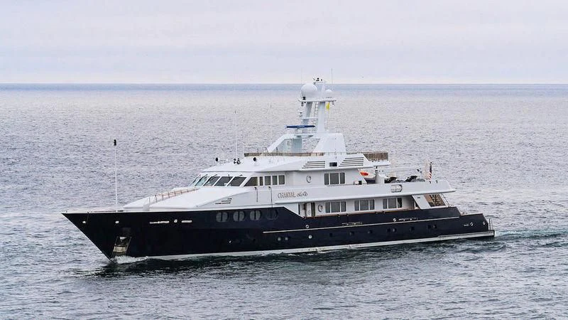a large boat in the water aboard CHANTAL MA VIE Yacht for Sale