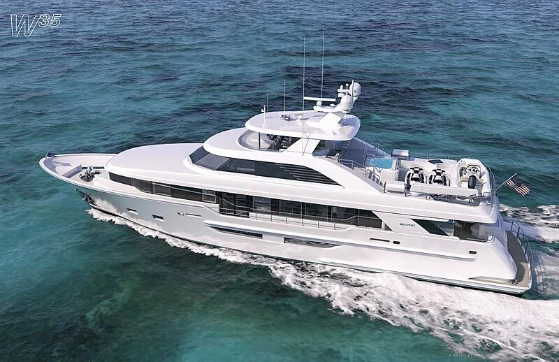 a white yacht in the water aboard PRICELESS Yacht for Sale