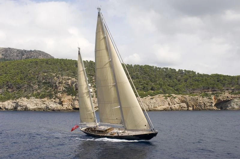 a sailboat on the water aboard VELACARINA Yacht for Sale