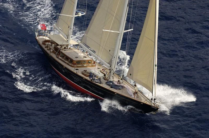 a sailboat on the water aboard VELACARINA Yacht for Sale