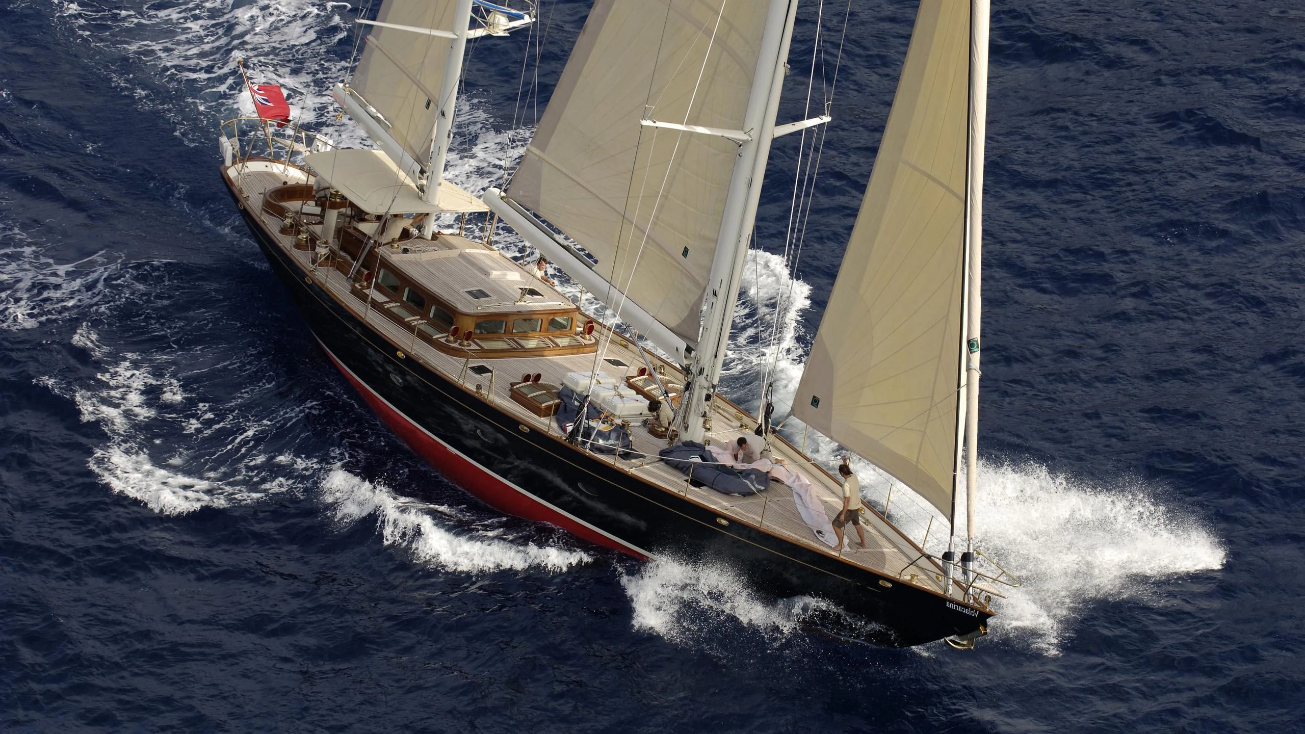a boat on the water aboard VELACARINA Yacht for Sale