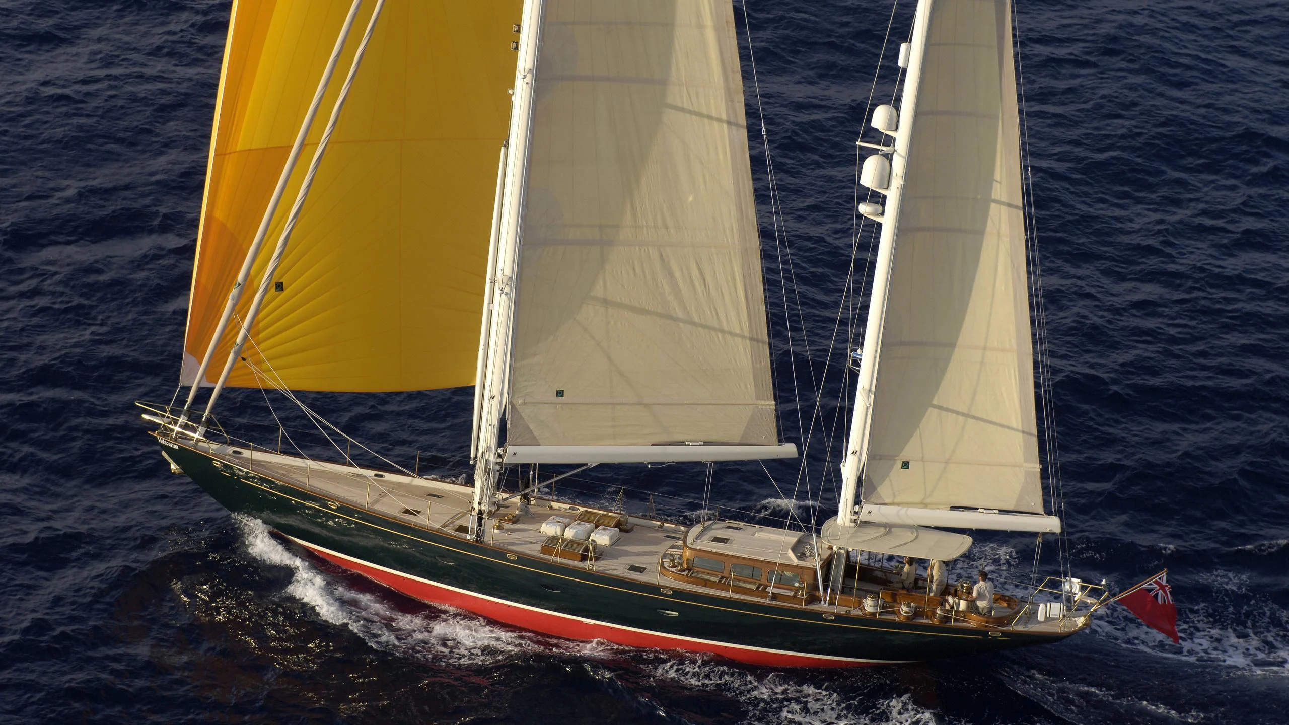 a sailboat on the water aboard VELACARINA Yacht for Sale